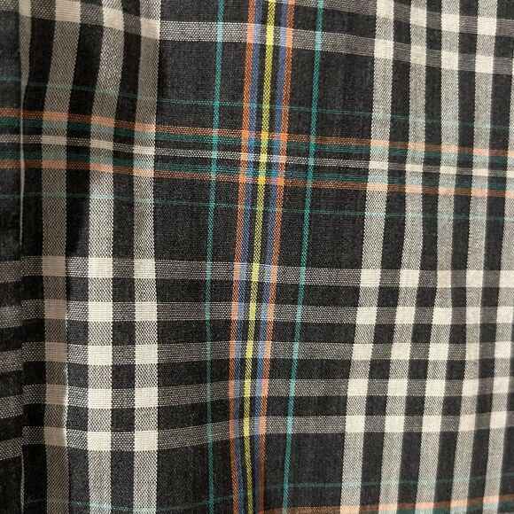 Black & Multicolored Lightweight Plaid LS Button Up Mens L 16-16.5 - Picture 4 of 7